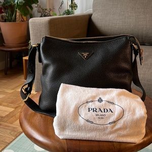 Classic Prada Cross body bag- black